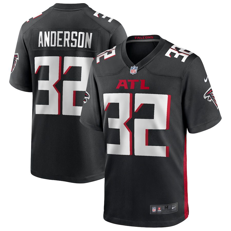 Men Atlanta Falcons #32 Jamal Anderson Nike Black Game Retired Player NFL Jersey